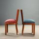 Ensemble de chaises vintage en velours
