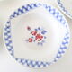 Set de 4 assiettes creuses Luneville, motif 'Henri', vintage français, authentique, rare, campagne