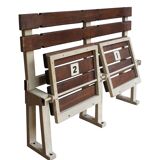 1970's Stadium bench, seat No. 1 and No. 2