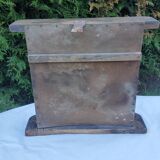 50s Japy workshop clock 8 days in sheet metal in its oak crate