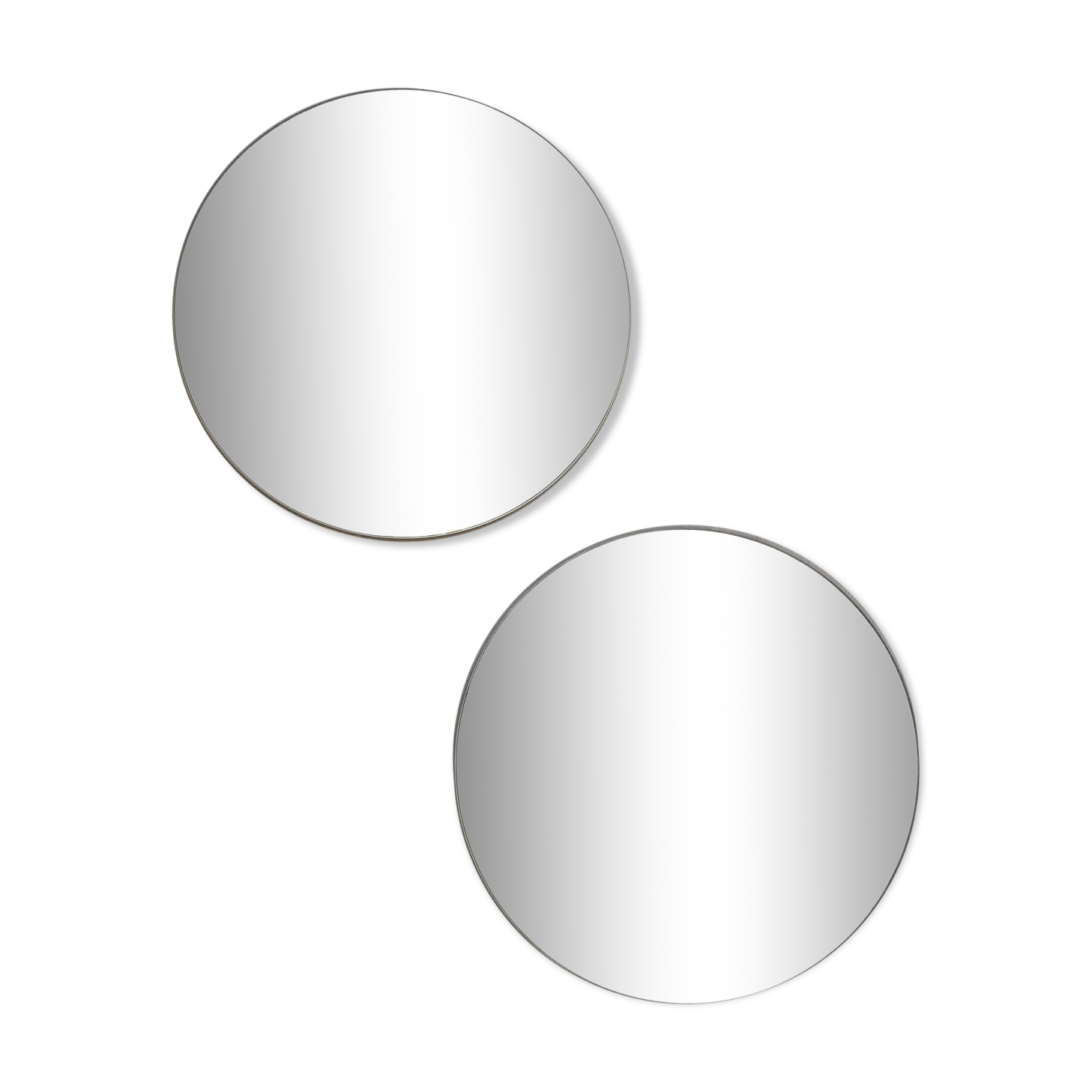 Set of 2 round mirrors D42cm