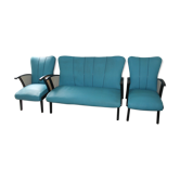2-seater sofa with 2 armchairs, 50s-60s