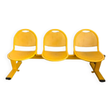 Yellow metal bench