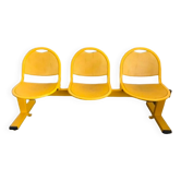 Yellow metal bench