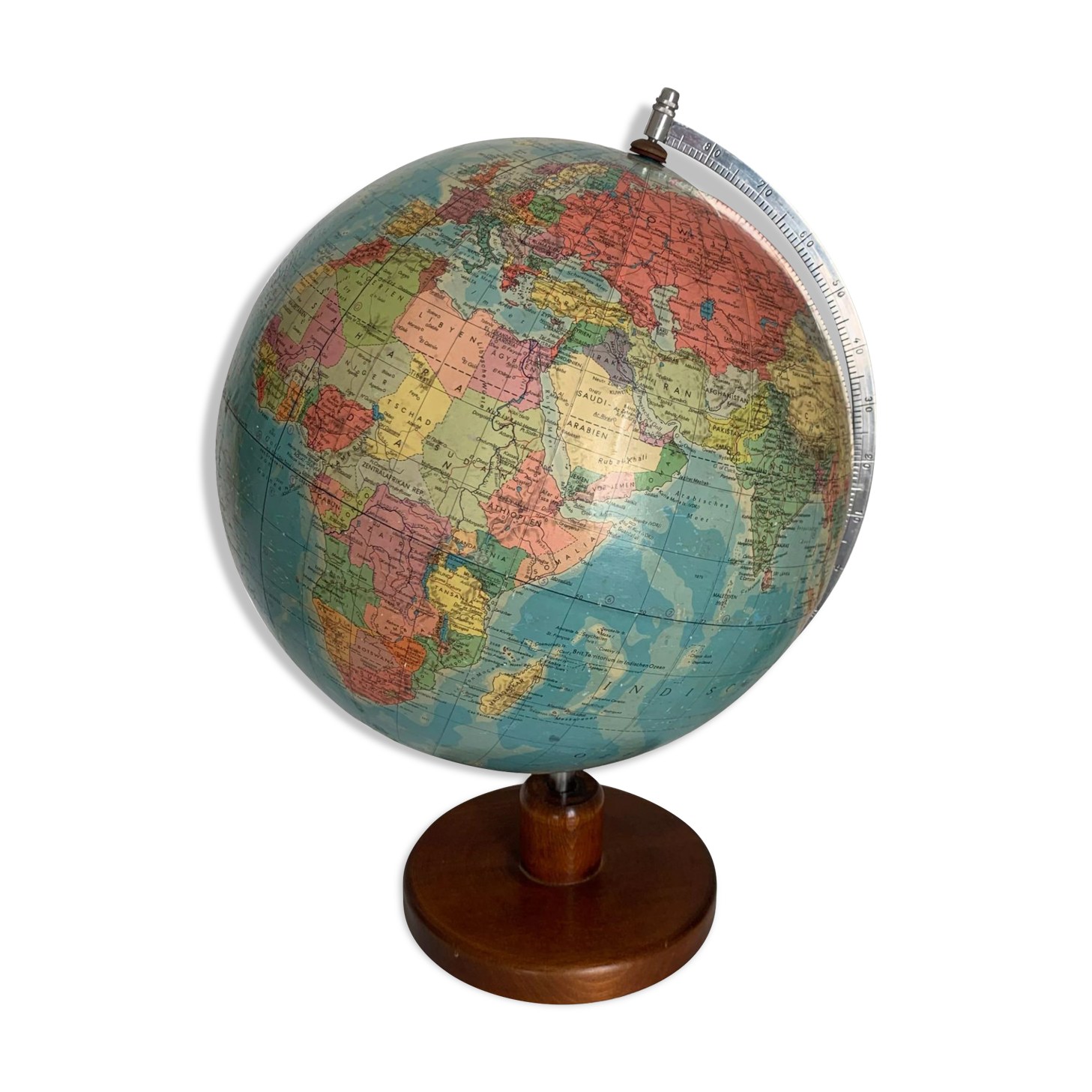 Vintage globe 1973 terrestrial Räth ex-GDR - 48 cm