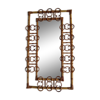 Bamboo mirror 39x70cm