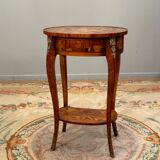 Coffee table in transition style marquetry