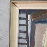 Eric Julius Svensson, Composition moderne suédoise, années 1970, huile sur toile, encadré