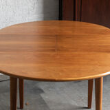 Extendable dining table, round to oval, 1970s