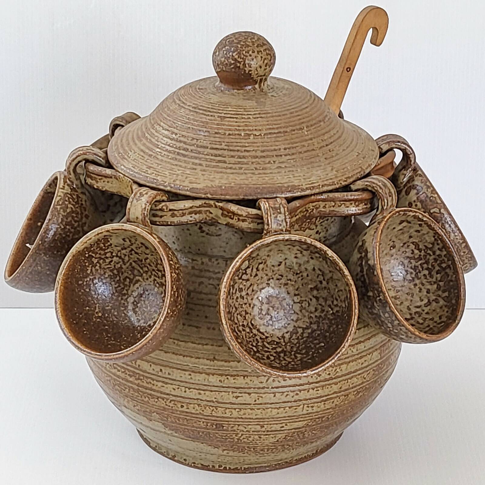 SERVICE A PUNCH/ SANGRIA VINTAGE 1970 IN STONEWARE KERALUC 70S 1970S 1970S