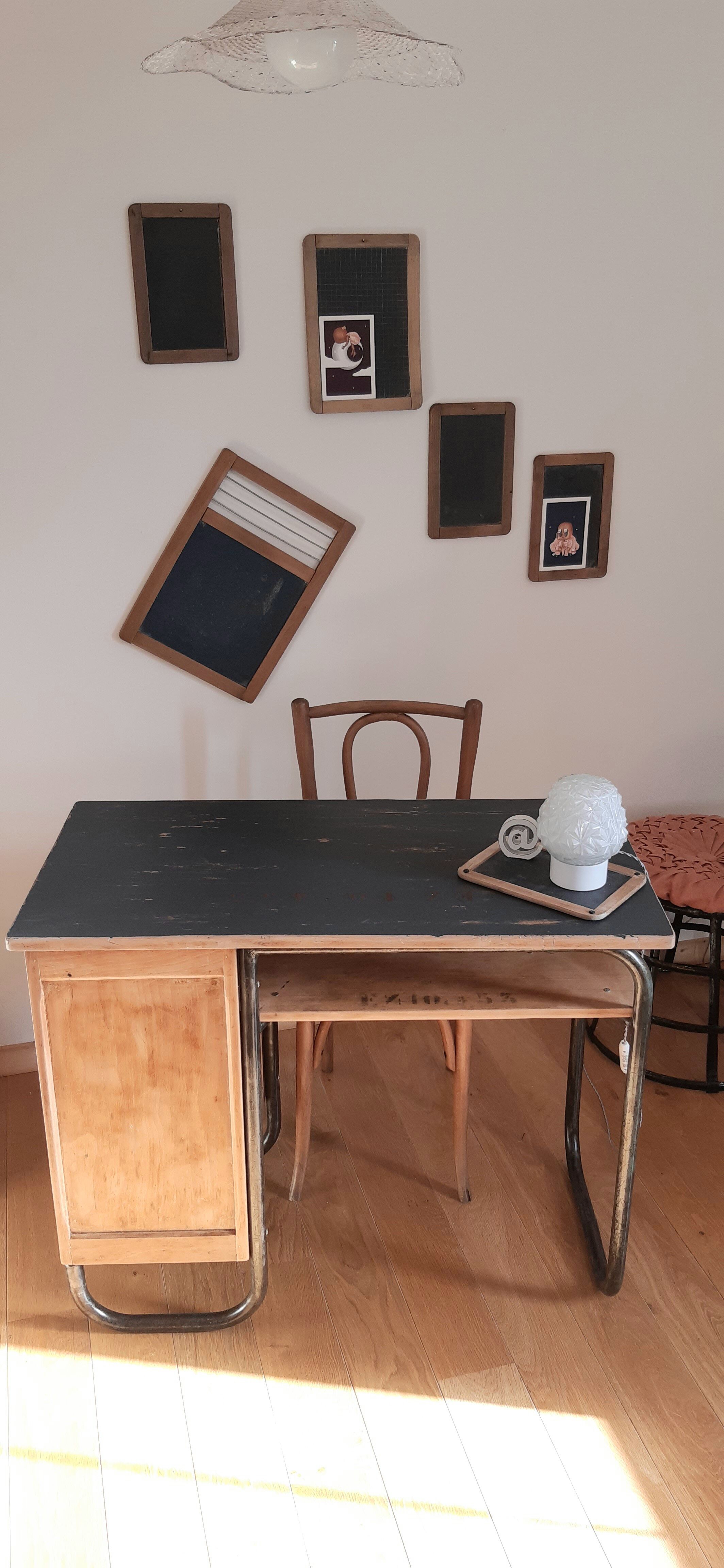 Old metal and wood desk