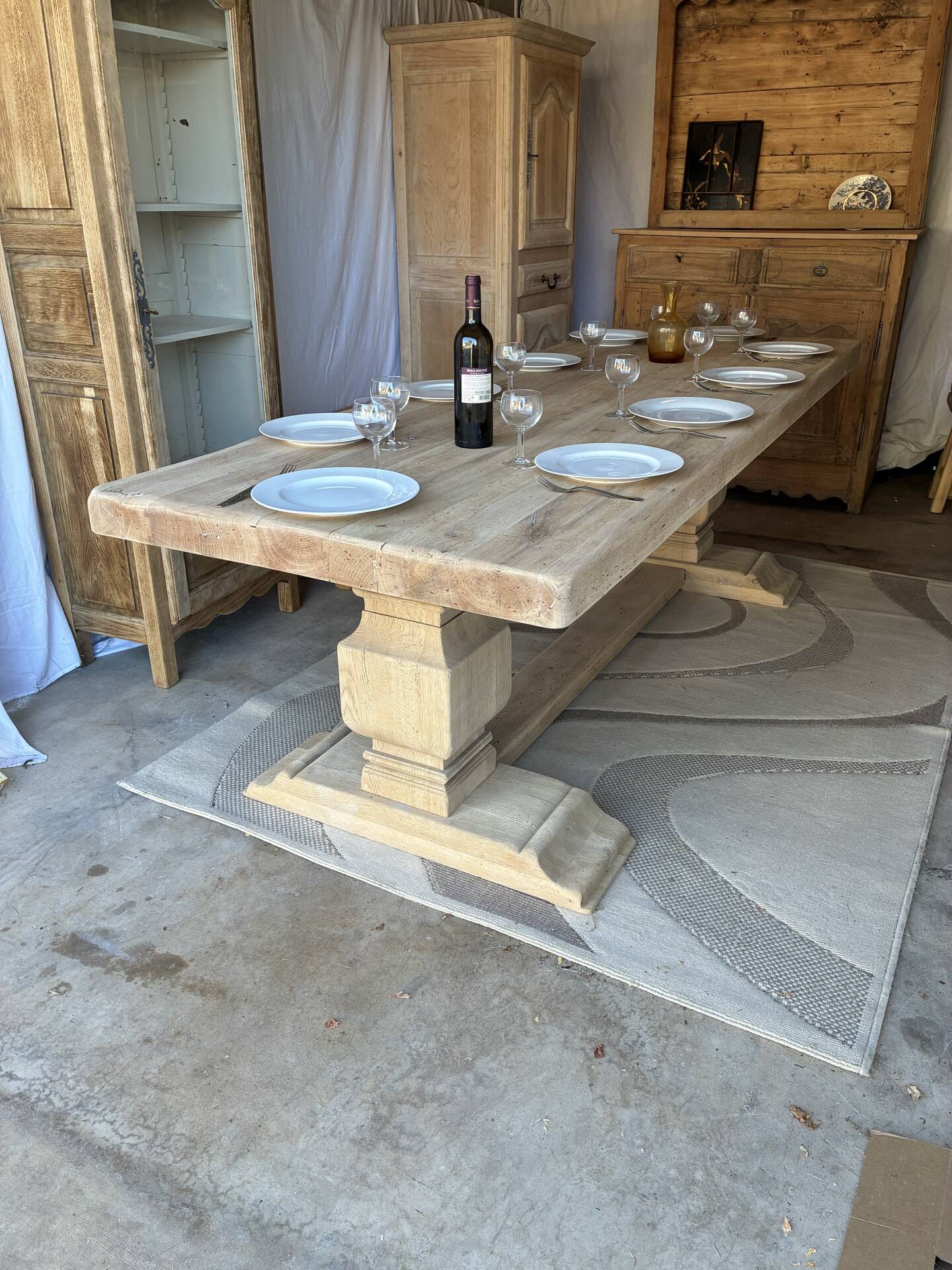 Monastery table in solid oak
