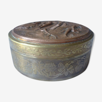 Jewelry box, brass and copper