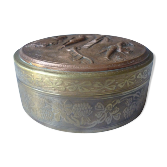 Jewelry box, brass and copper