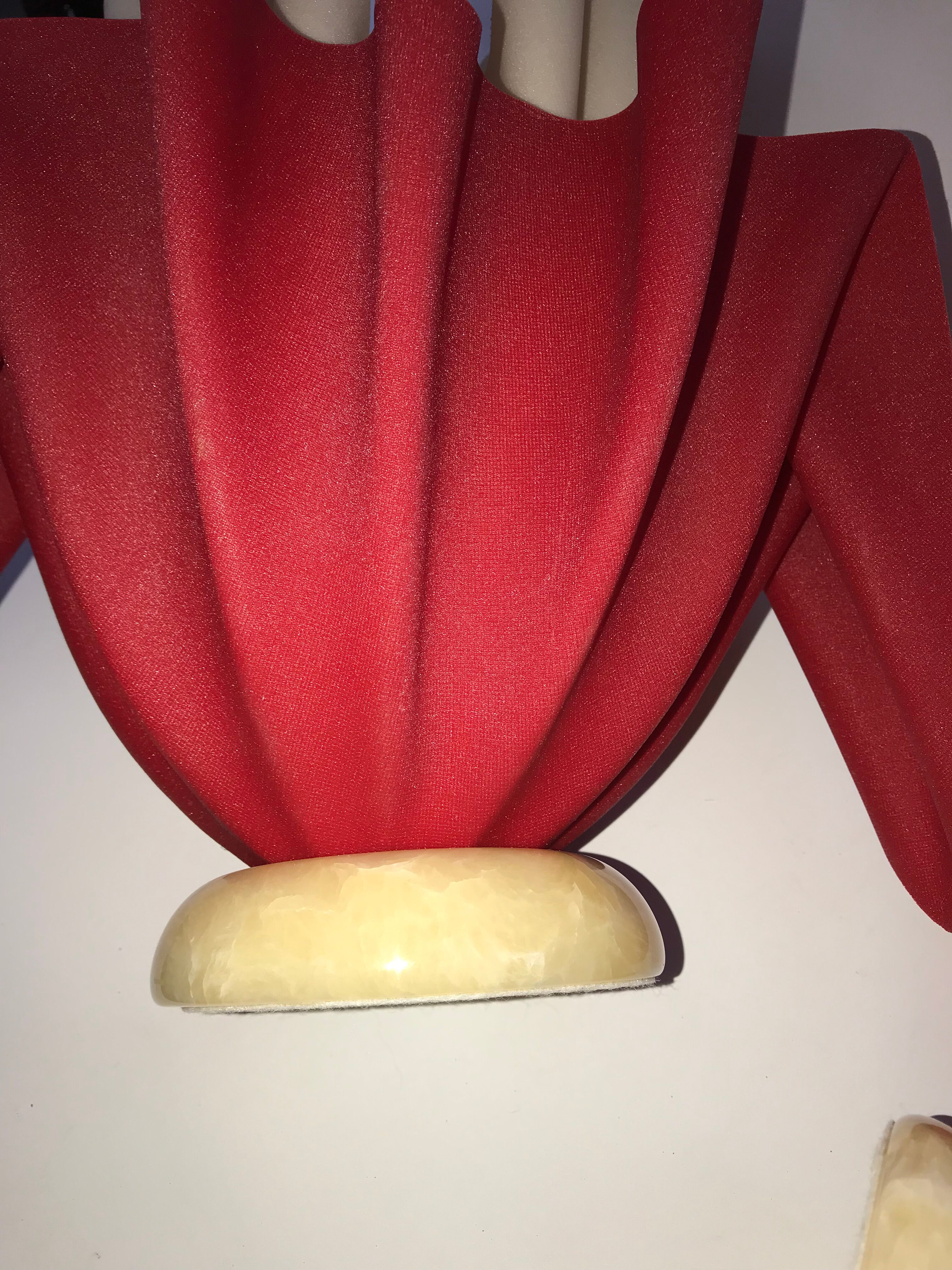 Pair of two-tone handkerchief lamps