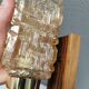 Small, stylish wall lamp with rosewood suspension and hard pressed glass
