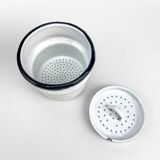 Coffee maker in midnight blue enameled sheet metal