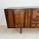 Danish rosewood vintage sideboard with sliding teak doors from the 1960s
