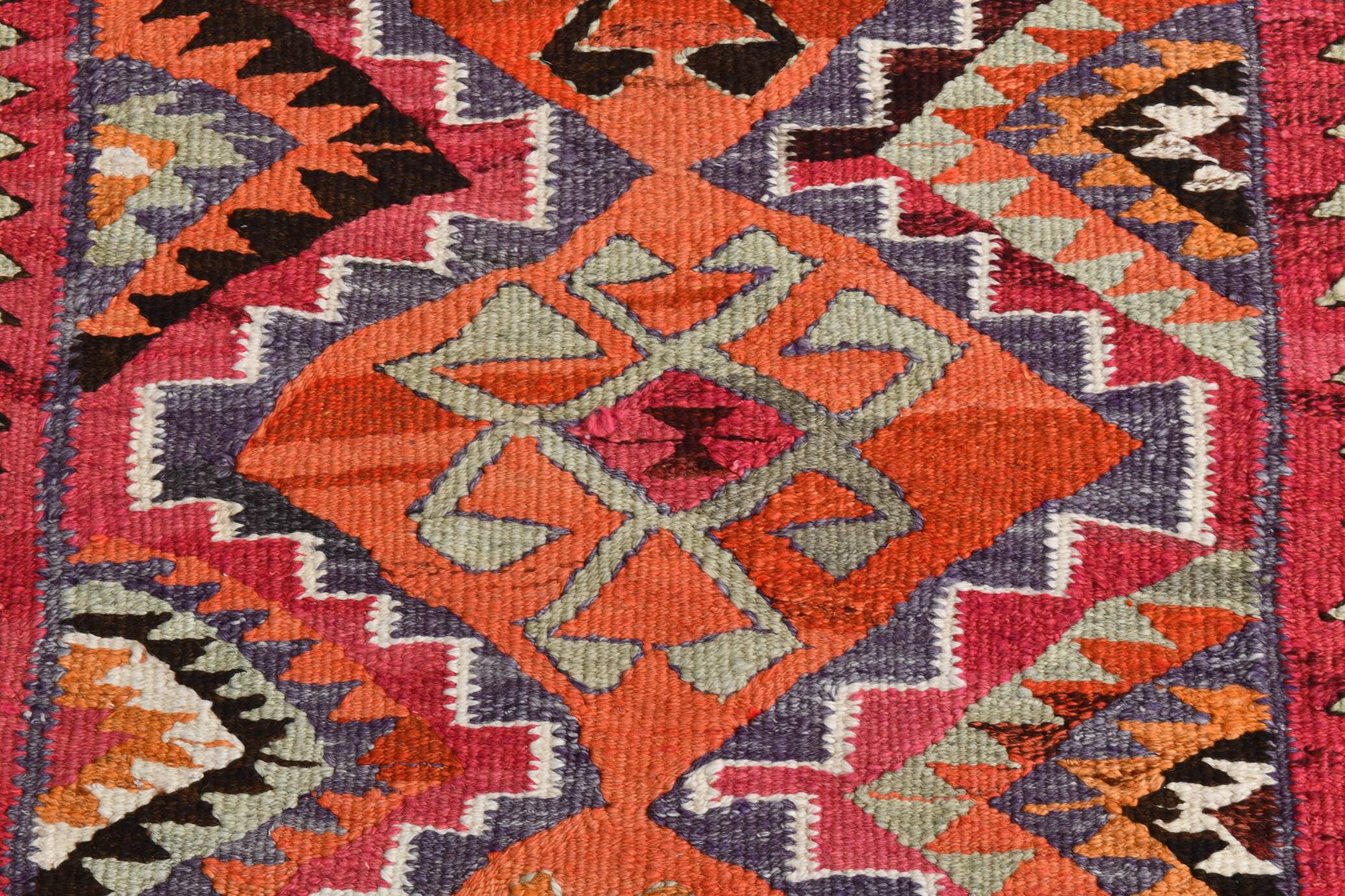 3x10 Vintage Persian Kilim Runner Rug, 97x299Cm