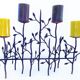 Candle door sculpture with 4 candles to lay and with wall ties