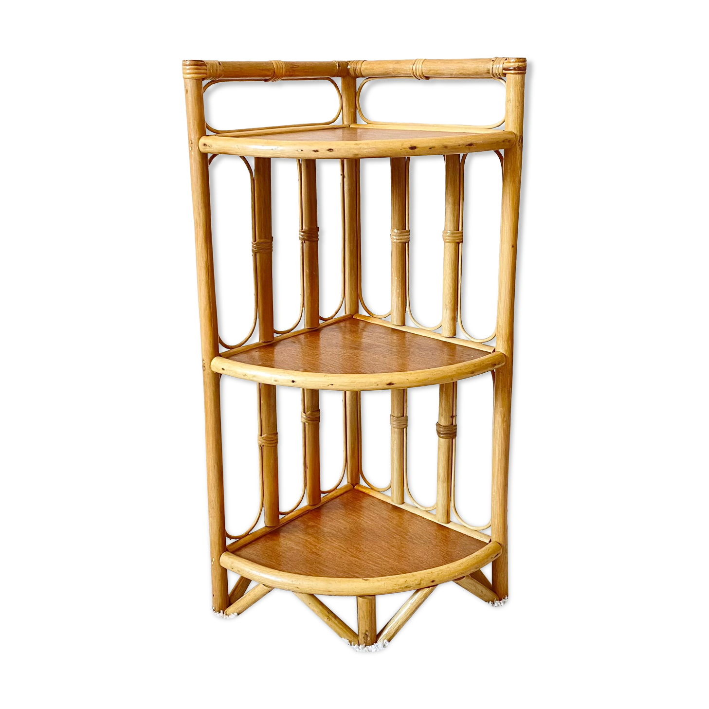 Vintage rattan shelf