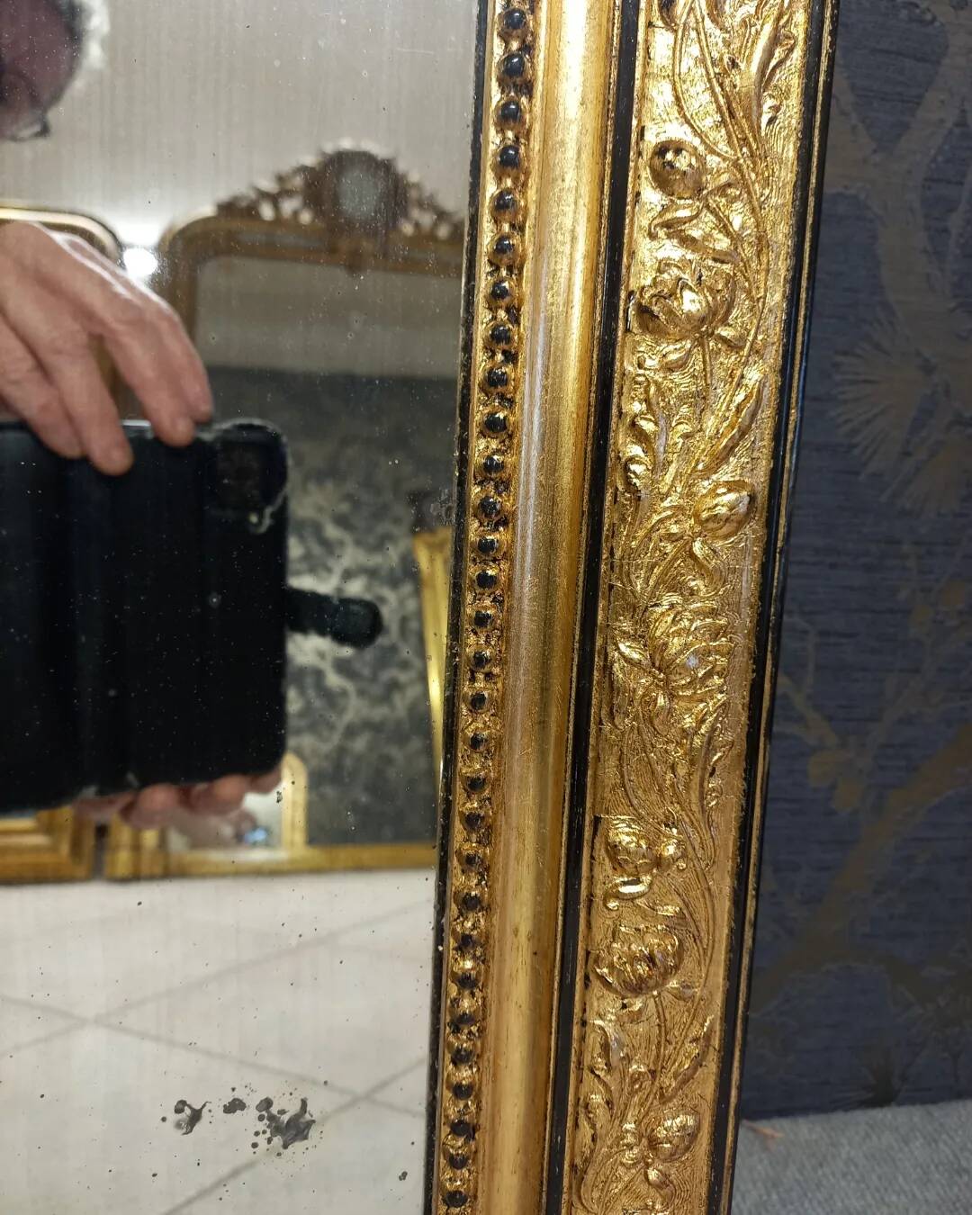 Napoleon III period mirror 84 x 56