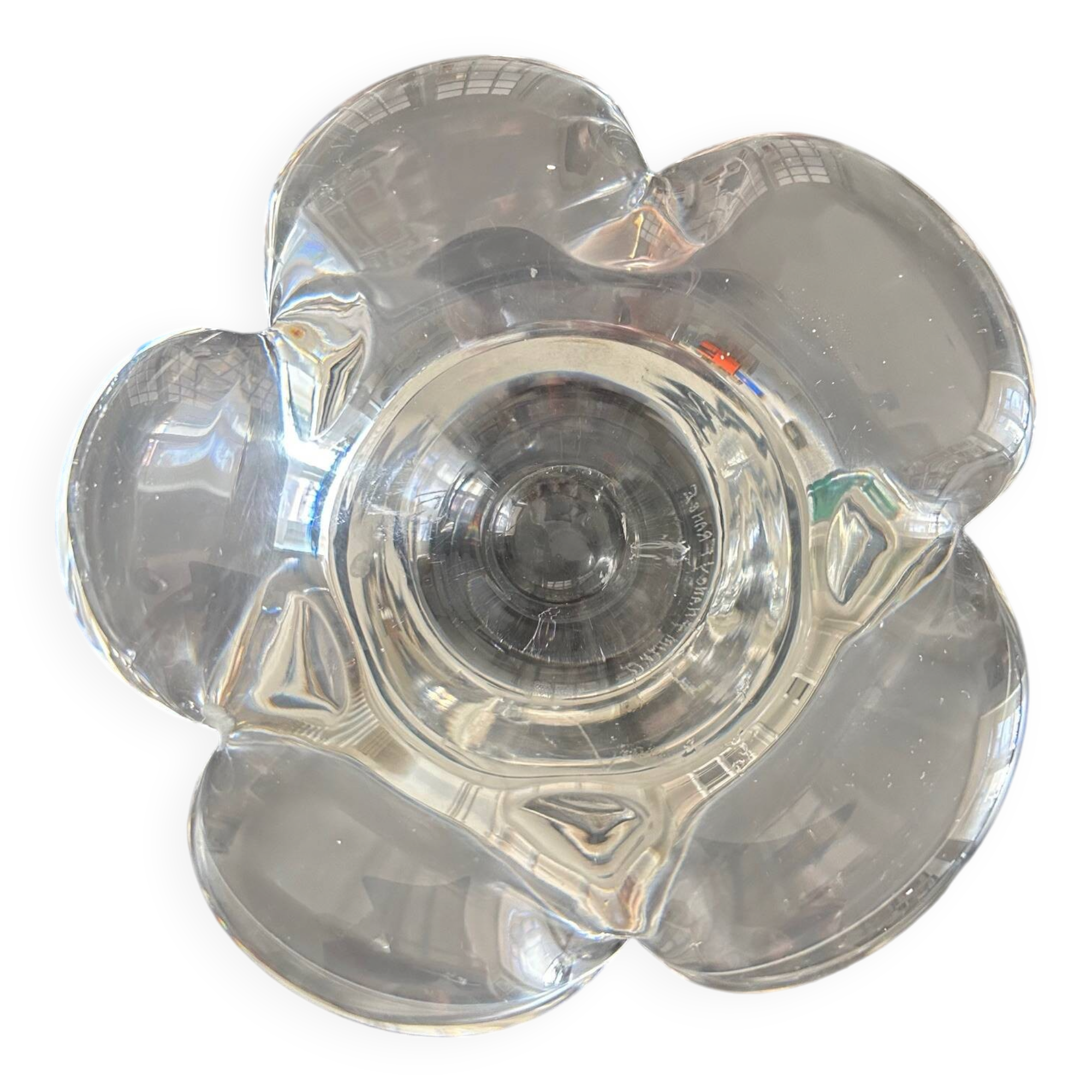 Daum crystal candle holder