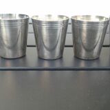 6 small silver glasses for brandy.
