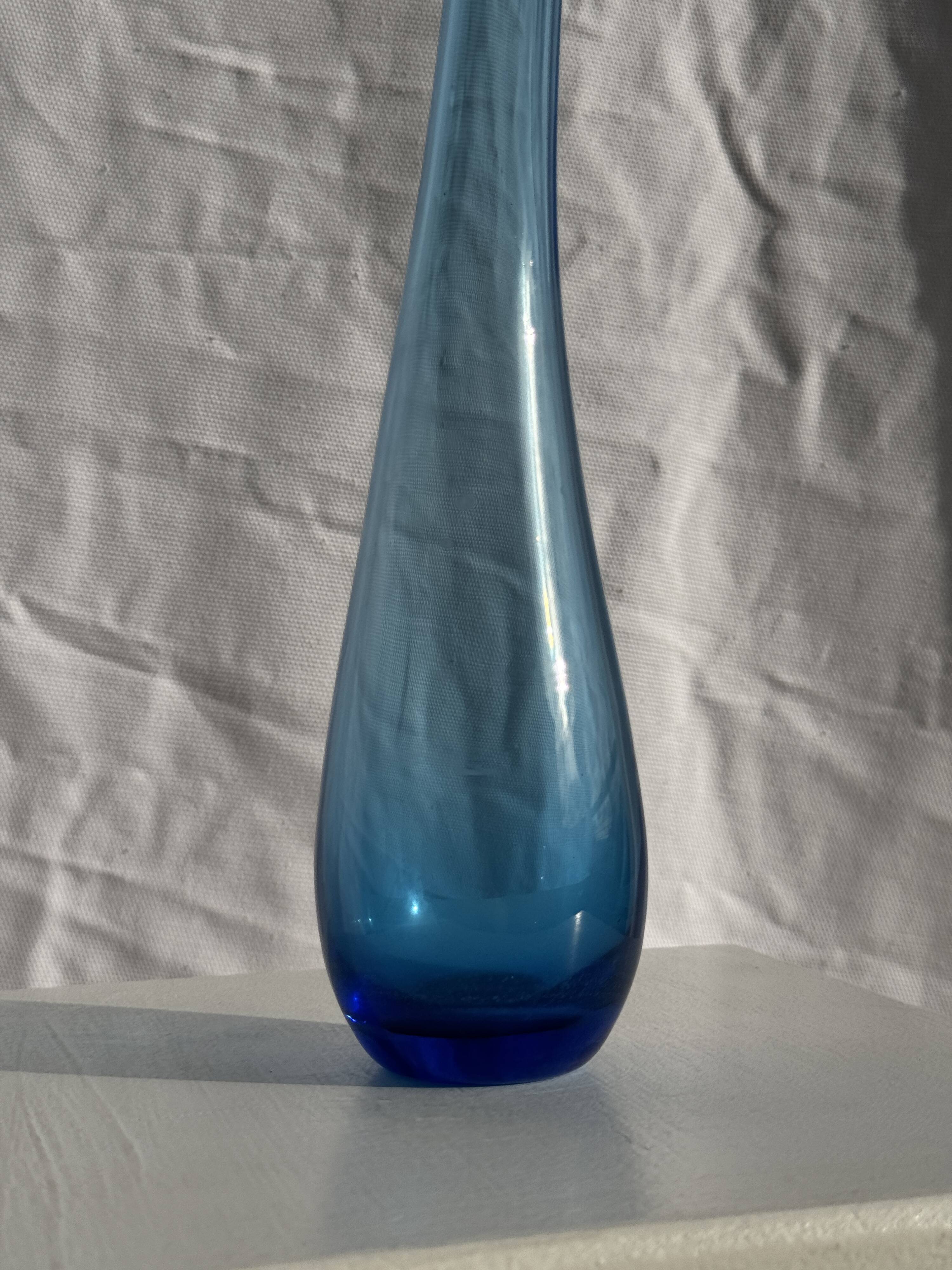 Blue soliflore vase H25 D7