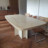 Vintage travertine dining table Roche bobois