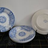 Set of 5 flat plates Sarreguemines Jardinière