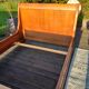 19th century walnut roller boat bed