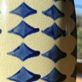 Large ceramic vase — blue pattern