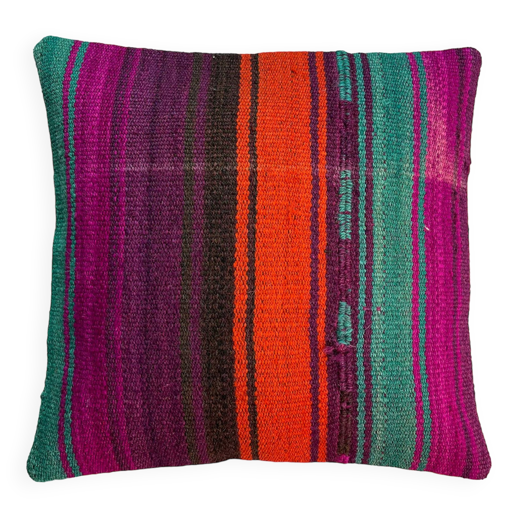 Vintage turkish kilim cushion cover , 40 x 40 cm