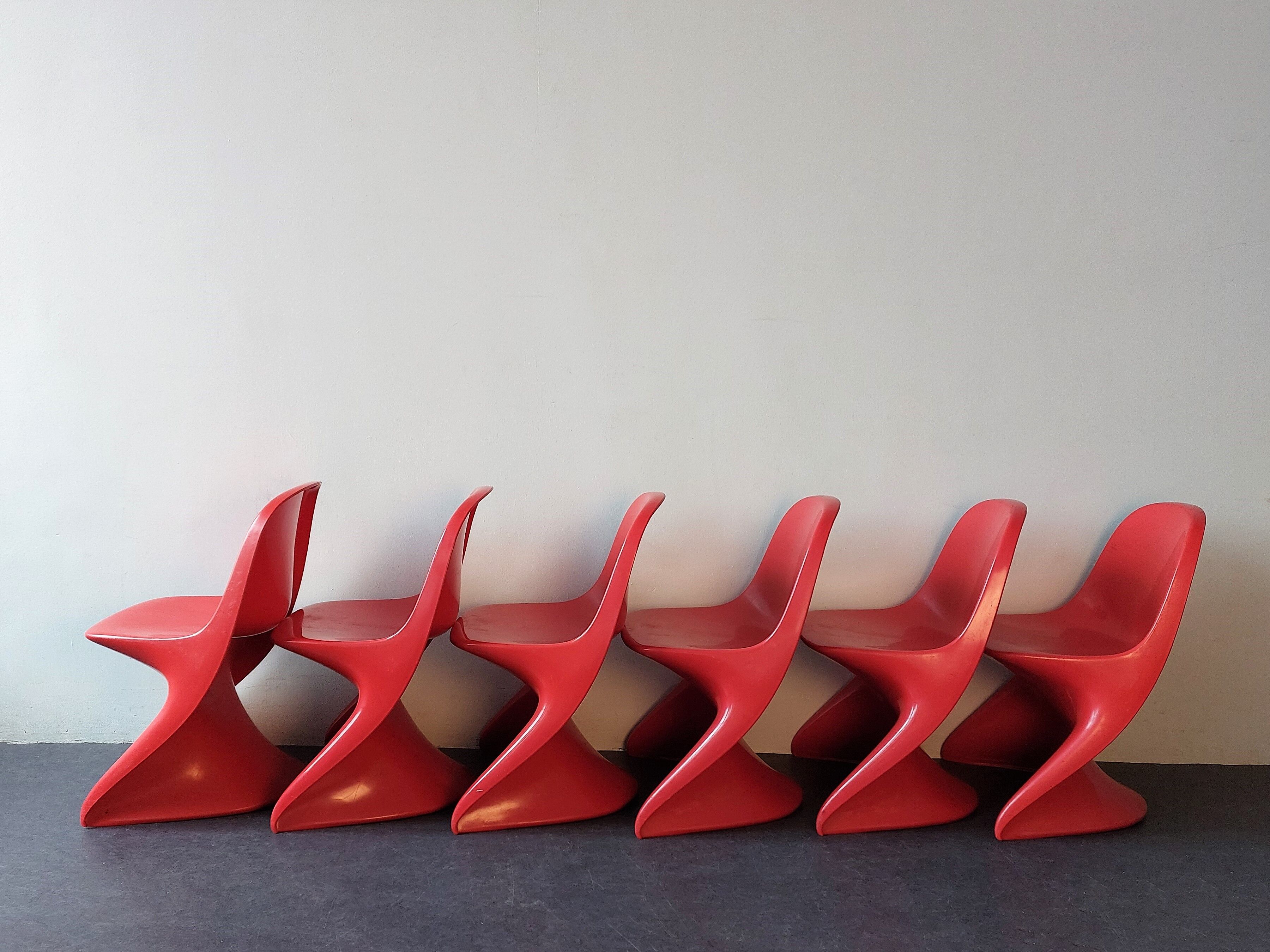 Set of 6 Casalino1 children's chairs by Alexander Begge for Casala, Italy 1970's