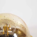 Pair of Amber glass and brass vintage wall lights, Germany 1970's