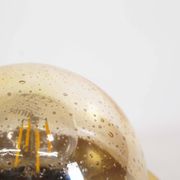 Pair of Amber glass and brass vintage wall lights, Germany 1970's