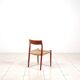 Ensemble de 2 chaises de salle à manger en teck « Modèle 77 » de Niels Moller, avec cordon de papier