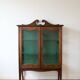 Vintage display cabinet in marquetry wood