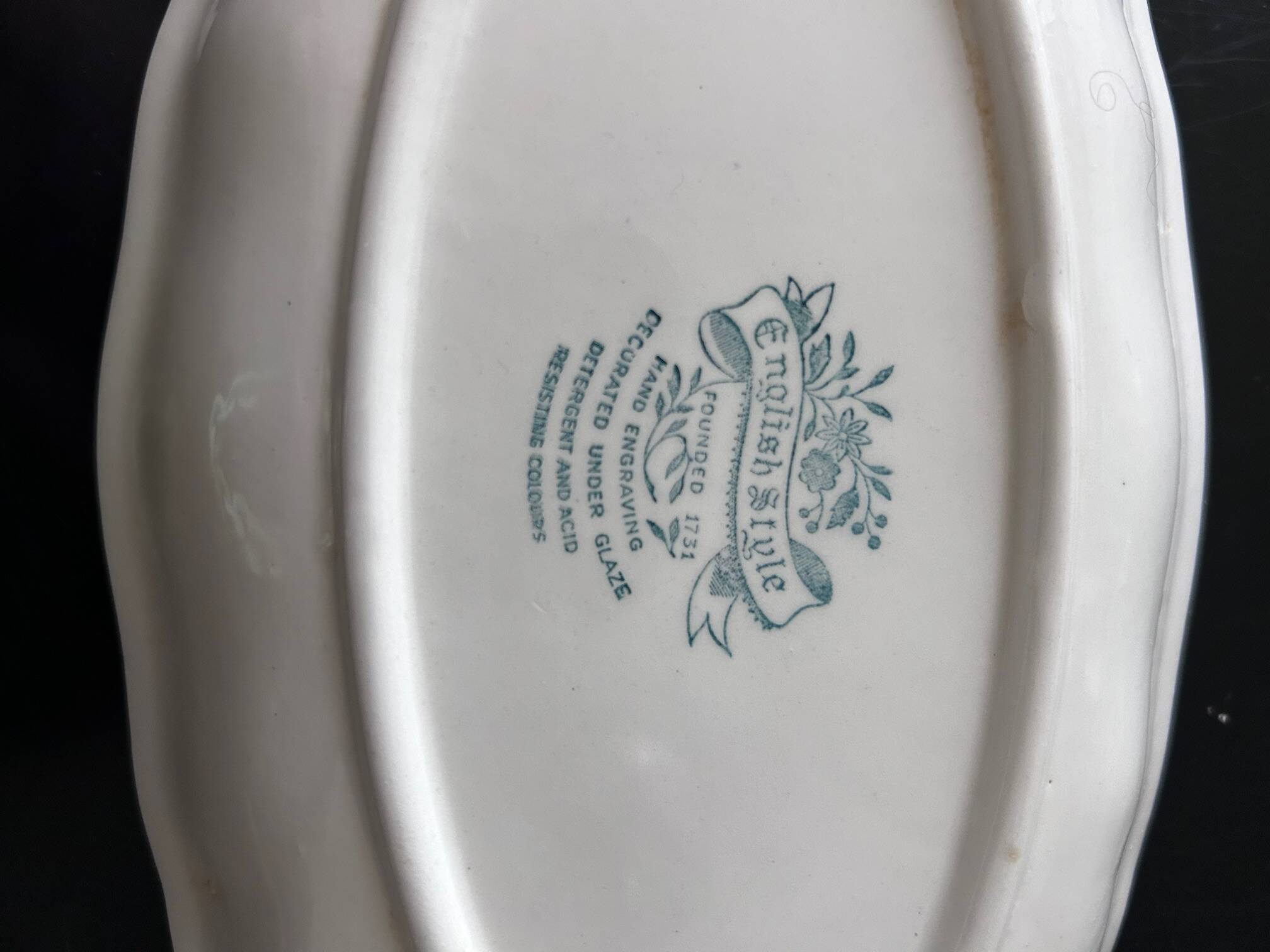 two English style ravines Faience de Lunéville