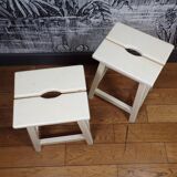 Pair of old farm stools