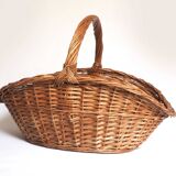 Large rattan log basket