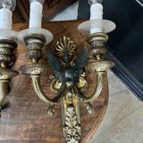 Paires d’appliques empires en bronze