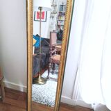 Rectangular mirror with beaded threads 35x128cm
