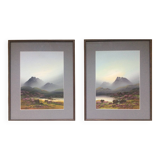 The Highlands. 2 gouaches by Wilfred GATON.