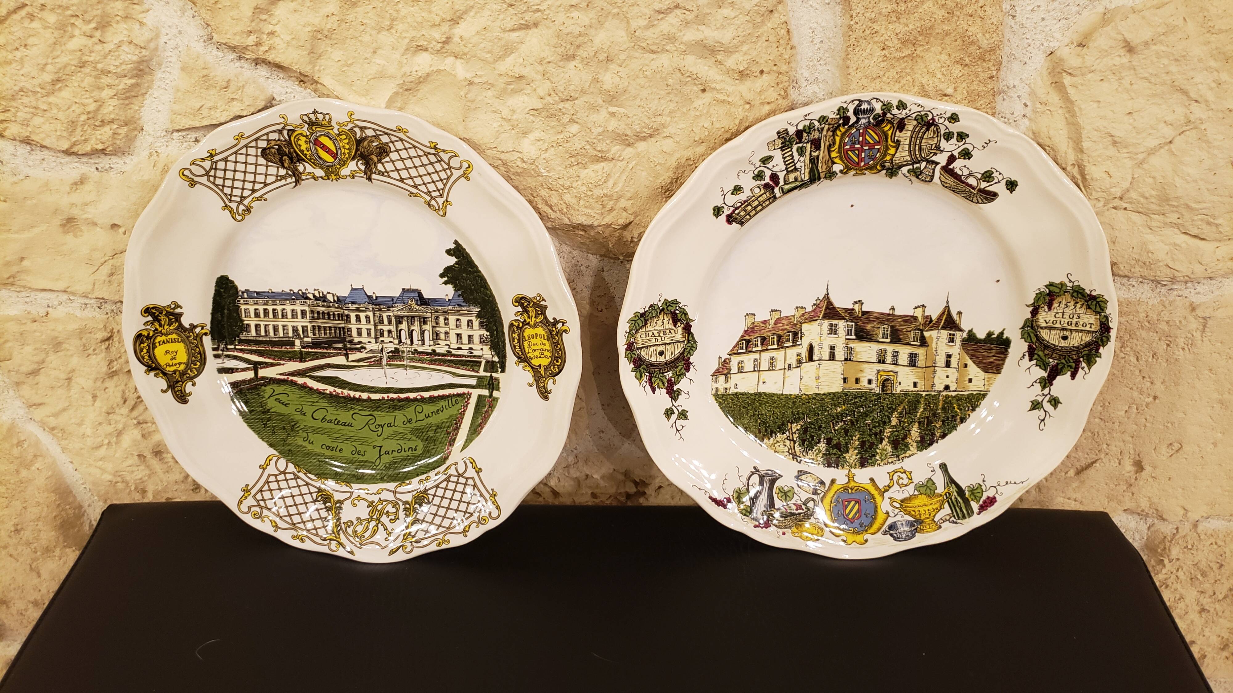 2 superb Lunéville earthenware plates
