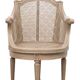 Louis XVI style barrel Cane Office desk chair rotatable