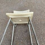 Children's chair, grey metal and beige plastic, 1970s