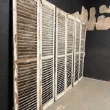 Shutter set in patinated old oak