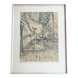 Framed lithograph of Salinas